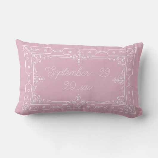 Vintag Pink Sweet Dreams Personalisiert Lendenkissen (Rückseite)