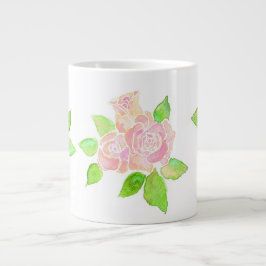 Vintag Pink Wasserfarbe Albertine Rose Jumbo-Tasse