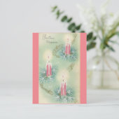 Vintag Pink Weihnachten Glück (Stehend Vorderseite)
