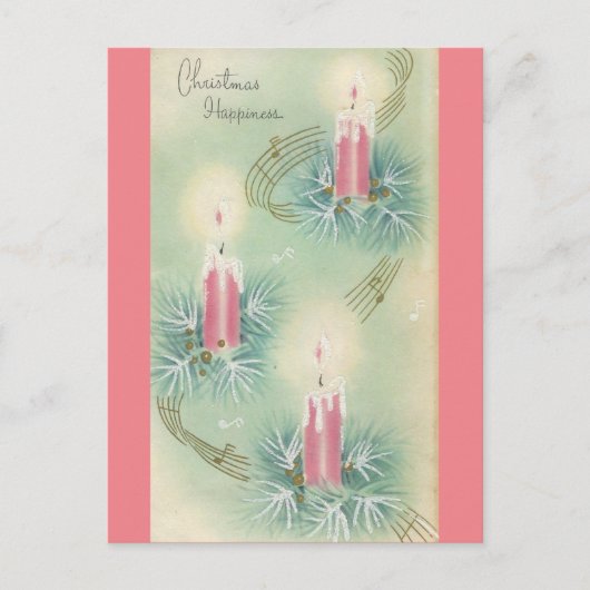 Vintag Pink Weihnachten Glück (Vorderseite)