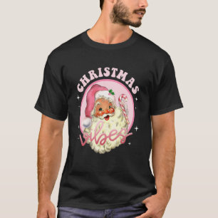 Vintag Pink Weihnachten Vibes Pink Weihnachtsmann T-Shirt