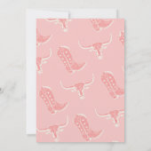 Vintag Pink Western Wüste Rodeo 1. Geburtstag Einladung (Rückseite)