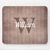 Vintag Pinstripe Retro Monogramm Mousepad (Vorne)