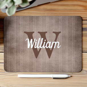 Vintag Pinstripe Retro Monogramm Mousepad