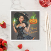 Vintag Pinup Halloween Napkins Serviette (Beispiel)