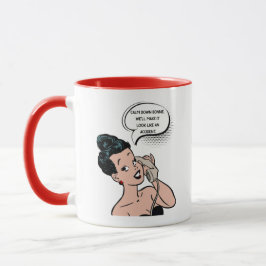 Vintag Pinup Woman Best Friends Spaß Tasse