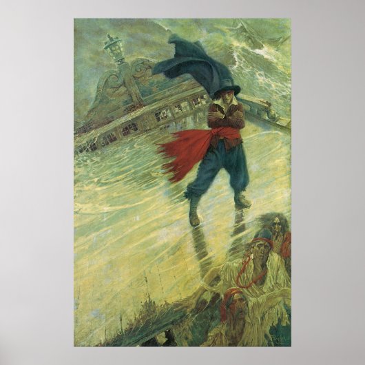 Vintag Pirate, Der fliegende Holländer von Howard  Poster (Vorne)