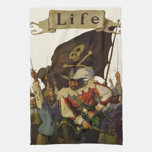 Vintag Pirate Life Wyeth Illustration Handtuch (Vertikal)