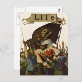 Vintag Pirate Life Wyeth Illustration Postkarte (Vorne/Hinten)