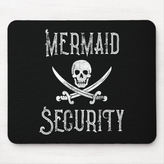 Vintag Pirate Mermaid Security Merman Protector Mousepad (Vorne)