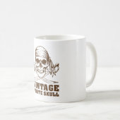 Vintag Pirate Skull Kaffeetasse (VorderseiteRechts)