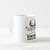 Vintag Pirate Skull Kaffeetasse (Vorderseite Links)