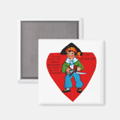 Vintag Pirate Valentine Magnet (Vorderseite/Rückseite)
