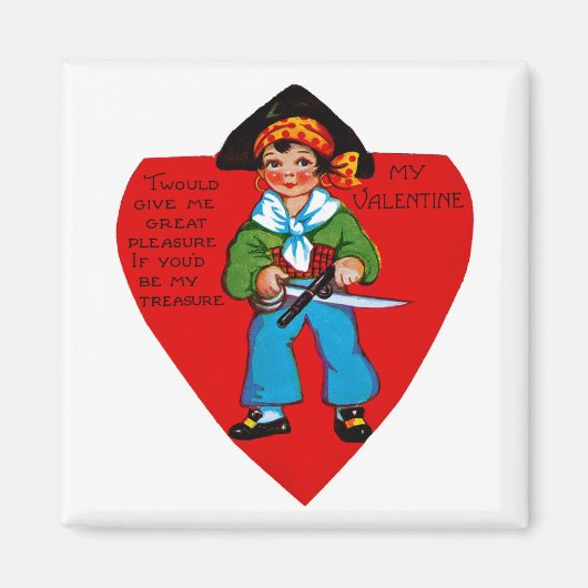 Vintag Pirate Valentine Magnet (Vorne)