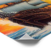 Vintag Pirate Woman Poster (Ecke)