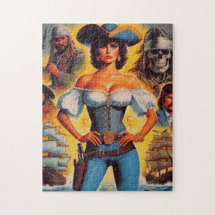 Vintag Pirate Woman Puzzle