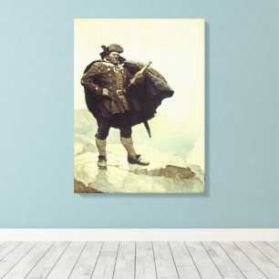 Vintag Piraten, Captain Bill Bones von NC Wyeth Leinwanddruck