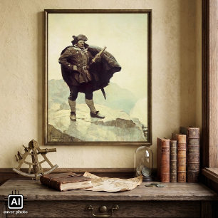Vintag Piraten, Captain Bill Bones von NC Wyeth Poster