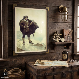 Vintag Piraten, Captain Bill Bones von NC Wyeth Poster