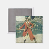 Vintag Piraten, Captain Keitt von Howard Pyle Magnet (Vorderseite/Rückseite)