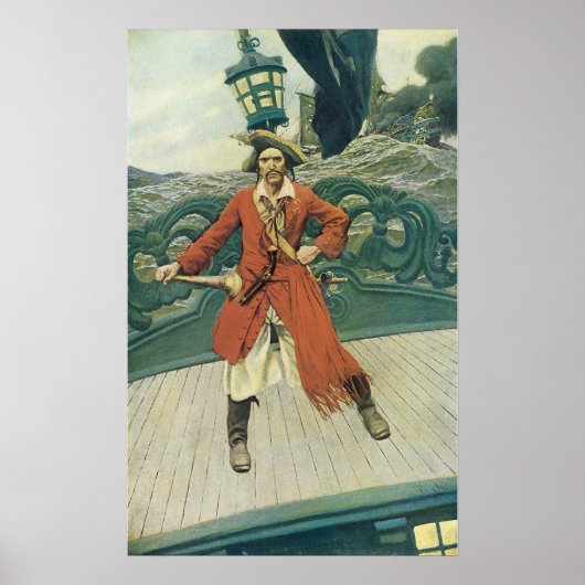 Vintag Piraten, Captain Keitt von Howard Pyle Poster (Vorne)