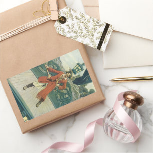 Vintag Piraten, Captain Keitt von Howard Pyle Rechteckiger Aufkleber