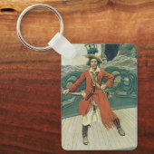 Vintag Piraten, Captain Keitt von Howard Pyle Schlüsselanhänger (Vorderseite)