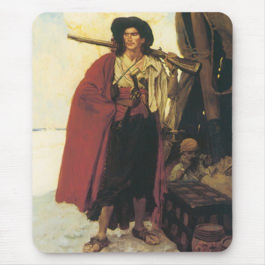 Vintag Pirates Buccaneer war ein malerischer Fello Mousepad (Vorne)
