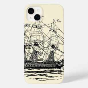 Vintag Pirates Galleon, Sketch eines 74-Gun-Schiff Case-Mate iPhone 14 Plus Hülle