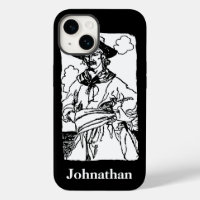 Vintag Pirates Sketch eines Captain von Howard Pyl