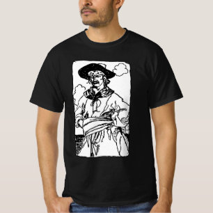 Vintag Pirates Sketch eines Captain von Howard Pyl T-Shirt