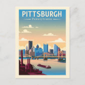 Vintag Pittsburgh Pennsylvania Postkarte (Vorderseite)