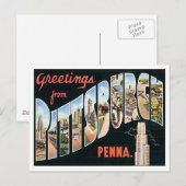 Vintag Pittsburgh Pennsylvania Postkarte (Vorne/Hinten)