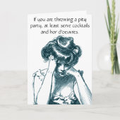 Vintag Pity Party Geburtstagkarte Karte (Vorderseite)