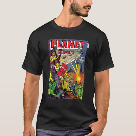 Vintag Planet Comic Cover T-Shirt (Vorderseite)