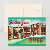 Vintag Plymouth MA Postkarte (Vorne/Hinten)