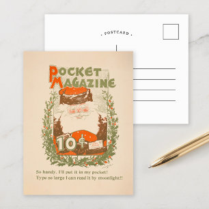 Vintag Pocket Magazin Weihnachten Postkarte