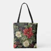 Vintag Poinsettia Weihnachten Tasche (Rückseite)