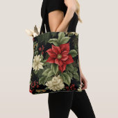 Vintag Poinsettia Weihnachten Tasche (Von Nahem)