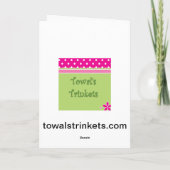 Vintag Poinsettias Feiertagskarte (Rückseite)