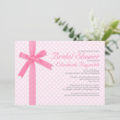 Vintag Polka Dot Bridal Dusche Einladungen (Stehend Vorderseite)
