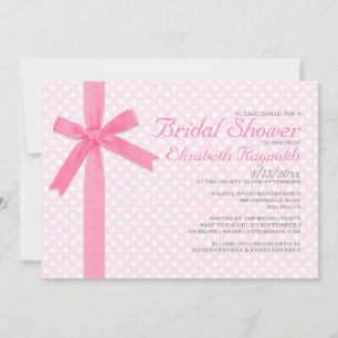Vintag Polka Dot Bridal Dusche Einladungen