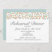 Vintag Polka Dot Probe Abendessen Einladung (Vorne/Hinten)