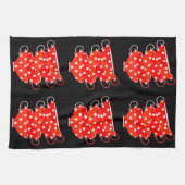 Vintag Polka dot teacup rot-weiß whimsissil Geschirrtuch (Horizontal)