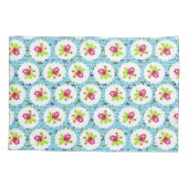 Vintag Polka Dots Greenery Rote Rose Blume Kissenbezug (Rückseite)