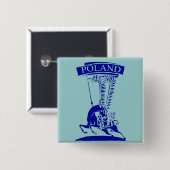 Vintag Polnisch Winged Hussar Button (Vorne & Hinten)