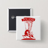 Vintag Polnisch Winged Hussar Button (Vorne & Hinten)