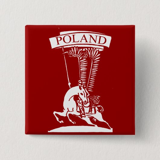 Vintag Polnisch Winged Hussar Button (Vorderseite)