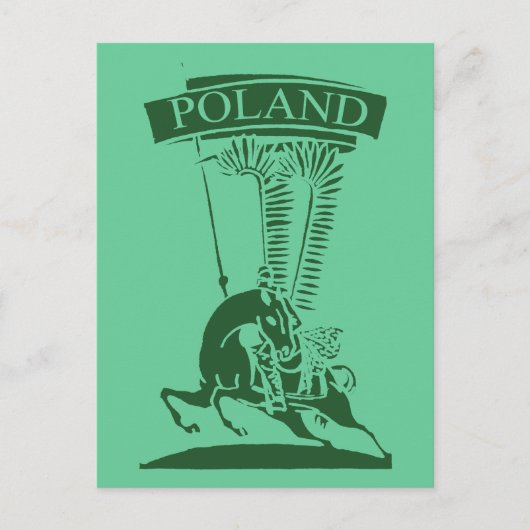 Vintag Polnisch Winged Hussar Postkarte (Vorderseite)