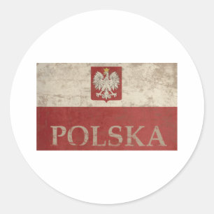 Vintag Polska Runder Aufkleber